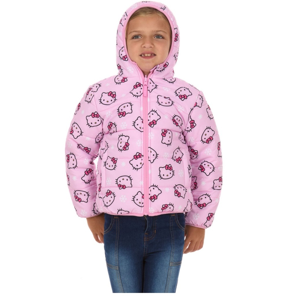 Girls hello kitty reversible coat